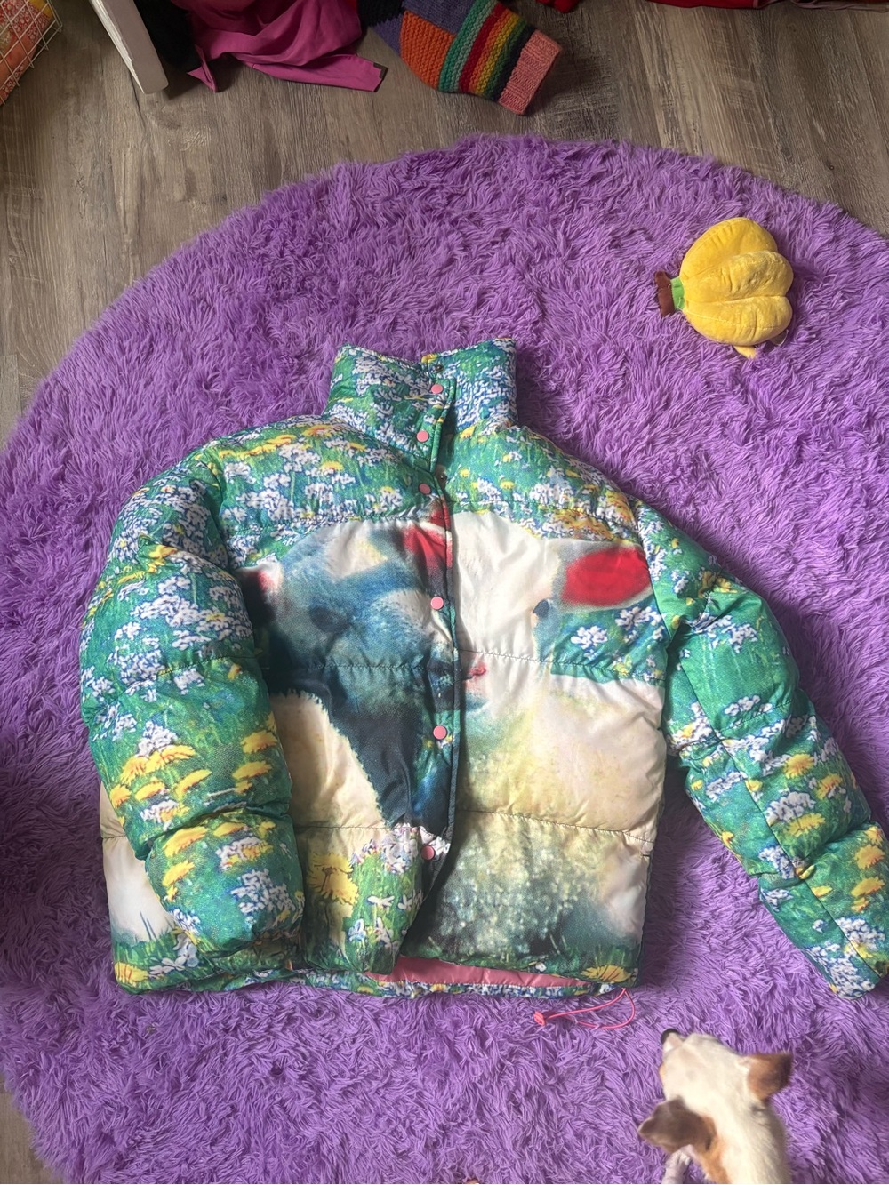 Lazy Oaf Lamb Puffer Coat size Large